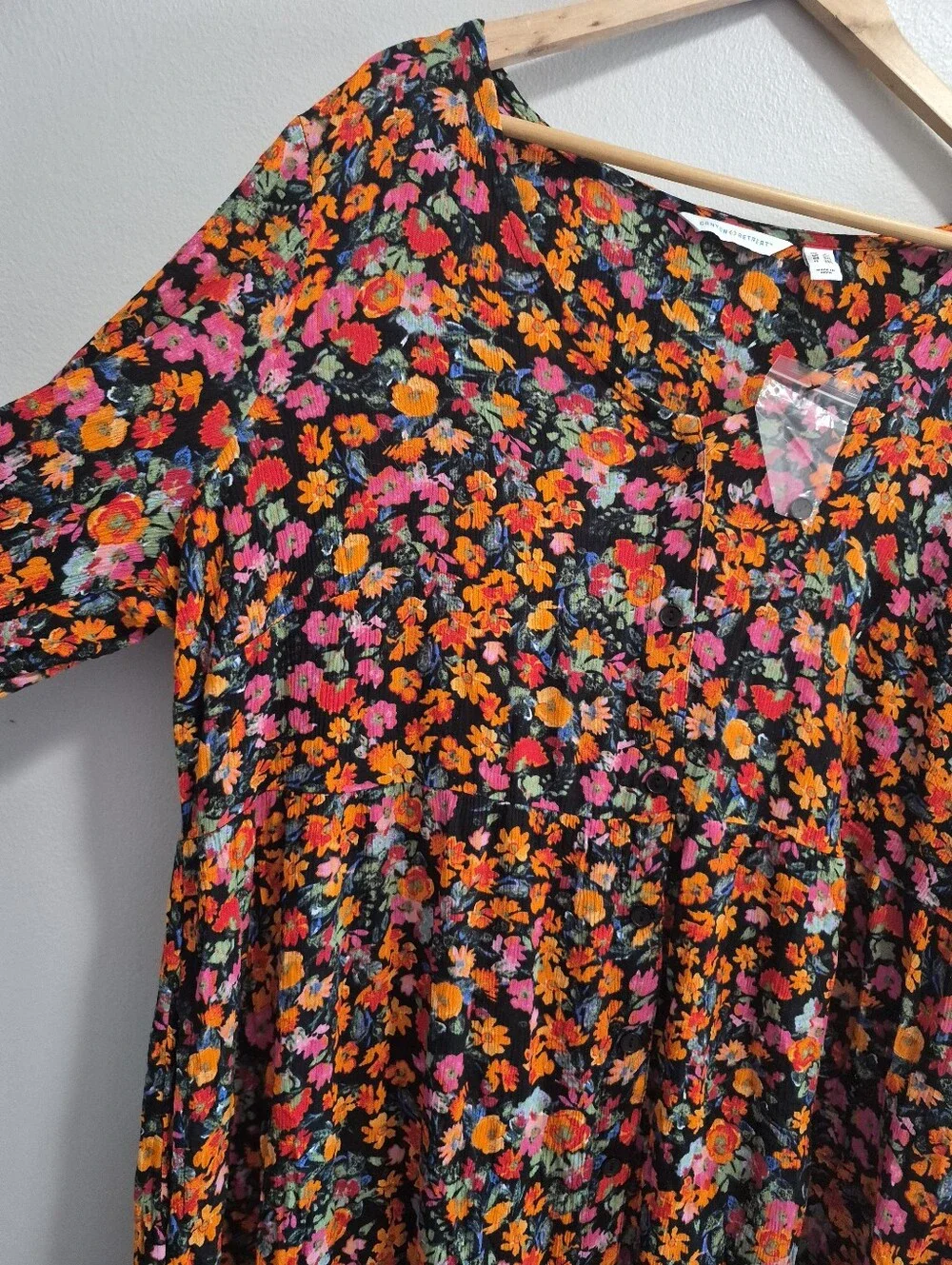 Denim & Co Canyon Retreat NWOT QVC Floral Button Front Maxi Dress Size 3X